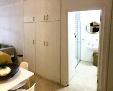 bathroom from kitchen